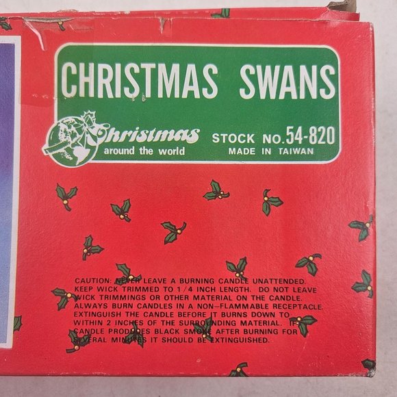 Vintage Christmas Around The World Swans Brass 3 Candle Stick Holder Home Decor - Picture 9 of 9